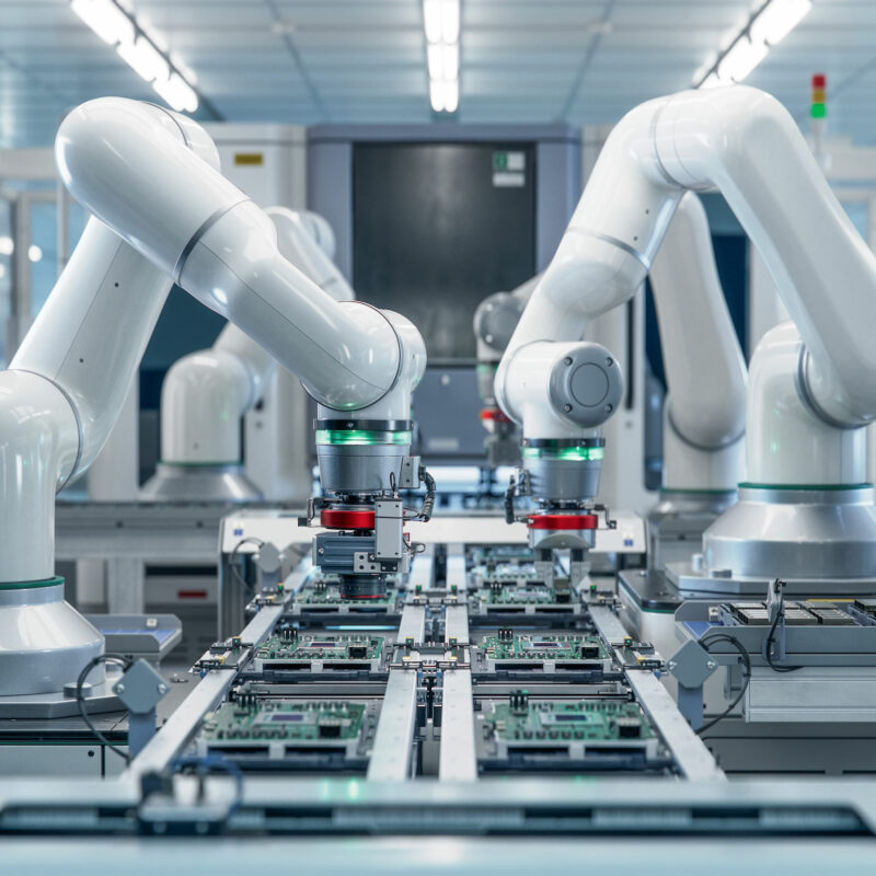 Visiting an automated robotic production line on a STEM tour