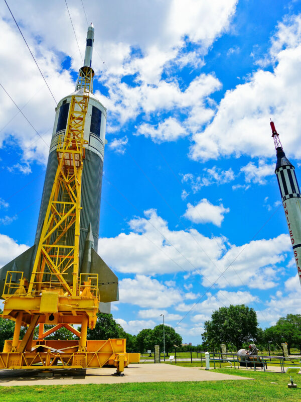 Exploring a space rocket launch site on a custom school curriculum tour