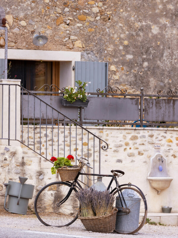 A French village scene on an overseas school language tour