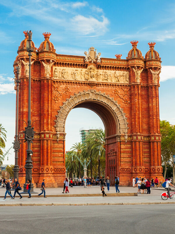 An archway in Barcelona, on a school trip to Spain