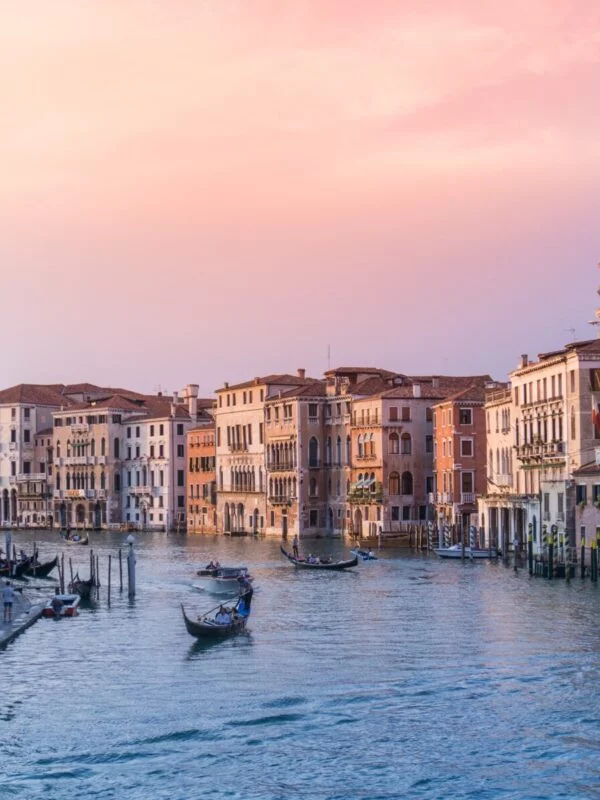 Sightseeing round Venice on an overseas school trip
