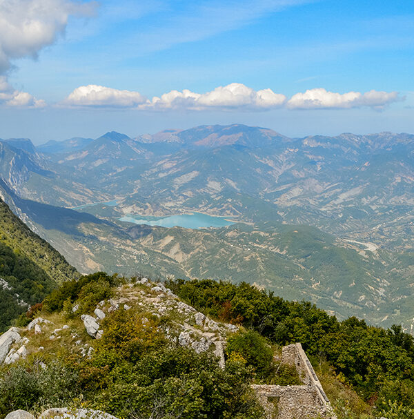 A mountain range in Albania on a hike