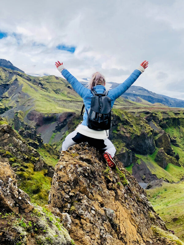 A student on geography field trip in Iceland