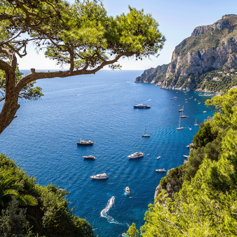 An island in Capri on the Italian coast