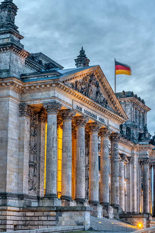 The Reichstag building in Berlin, Germany