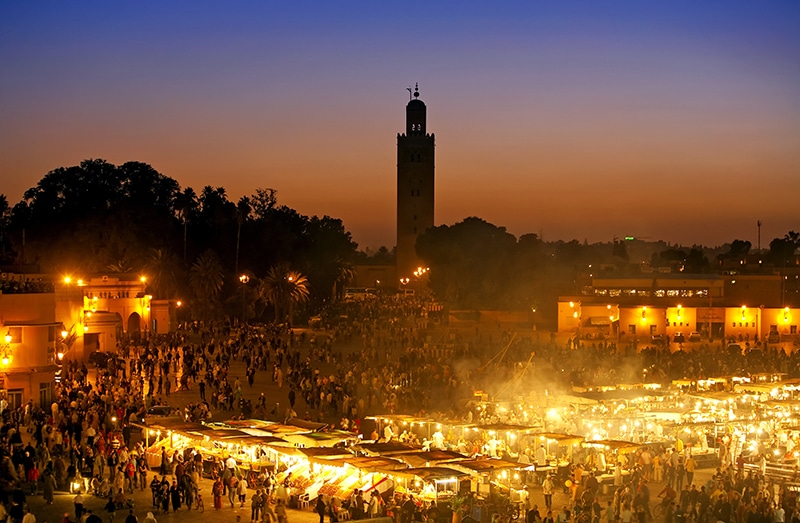 Jemaa El Fna Square, Marrakech at night