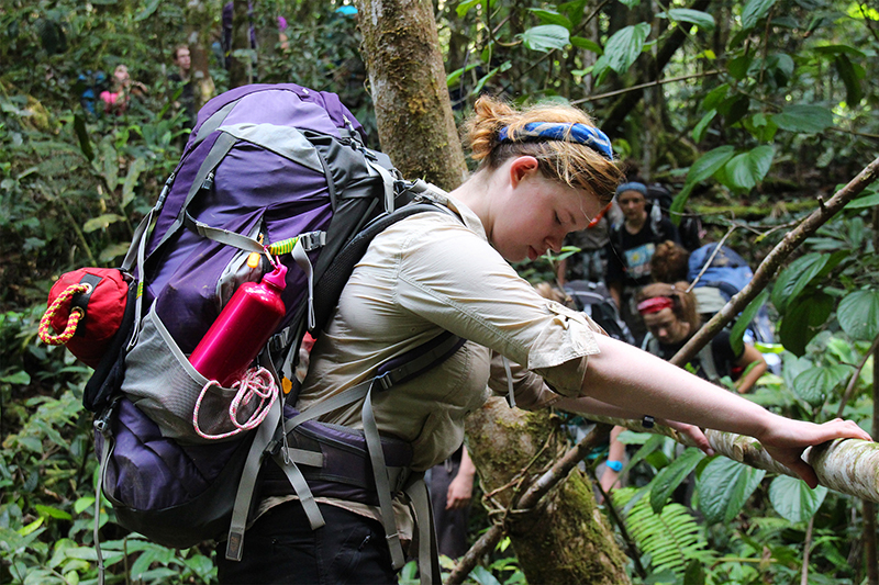 Girl on Borneo Jungle Expedition
