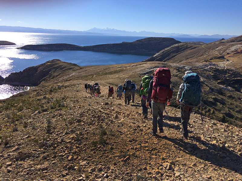 Hikers with backpacks