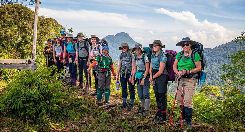 Expedition team on their trek
