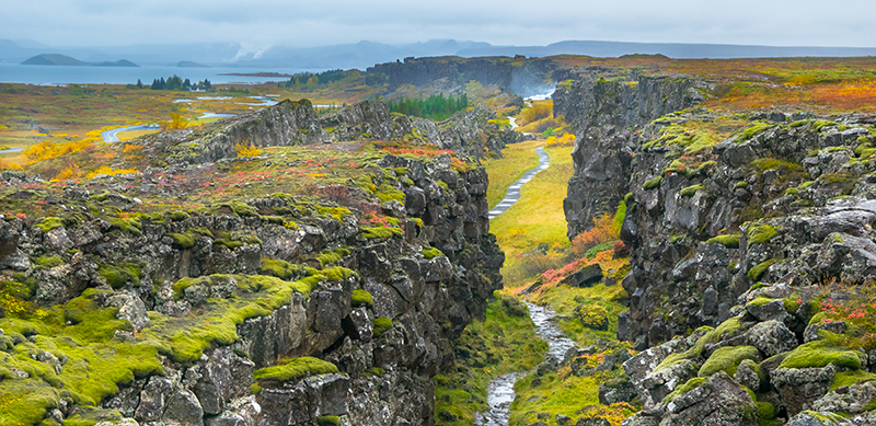 Tectonic plates at Thingvellir National Park, experiencing geography firsthand during an immersive trip to Iceland
