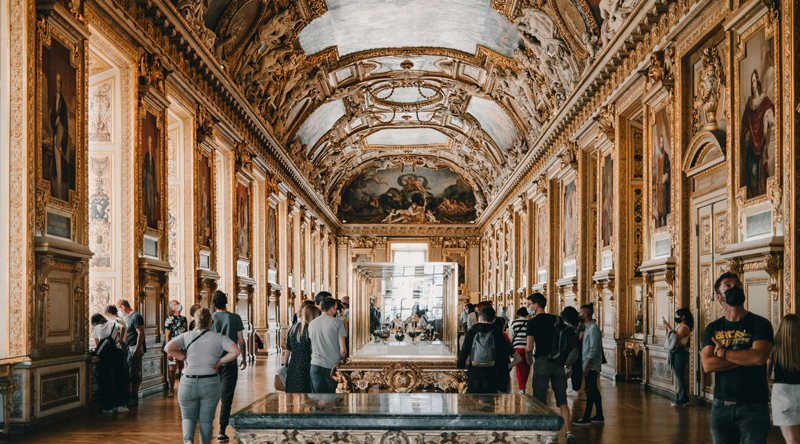 Visiting the Louvre during overseas school trips to France