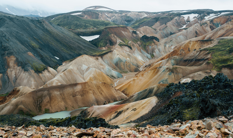 Exploring the mountains on a geography field trip