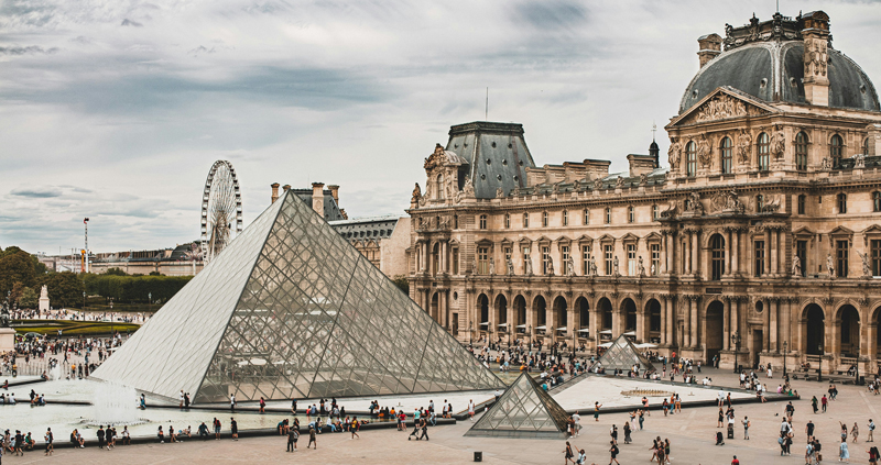Visiting the Louvre during school trips to France