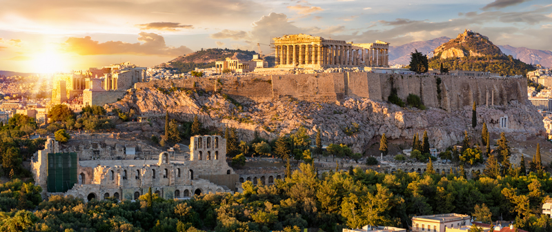Visiting the Acropolis on a residential school trip
